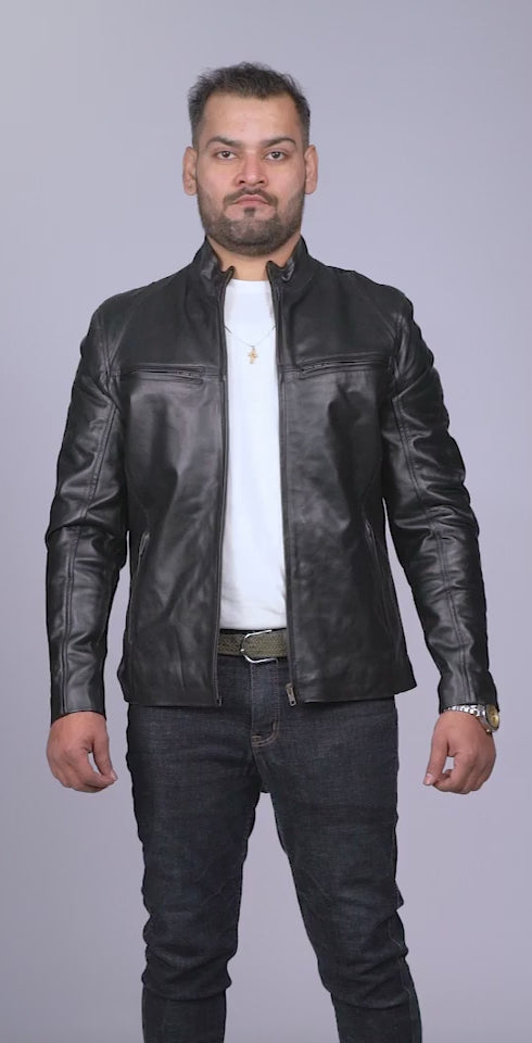 Casual Black Leather Jacket Video