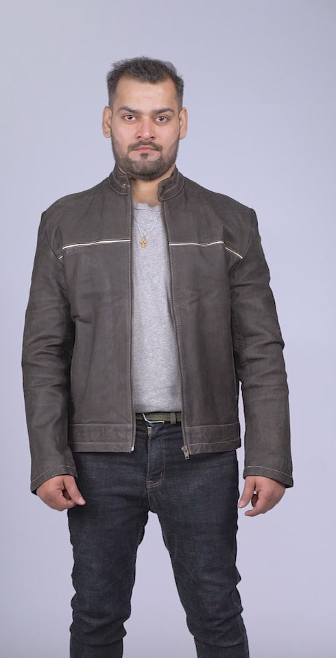 Dark Brown Suede Biker Jacket Video