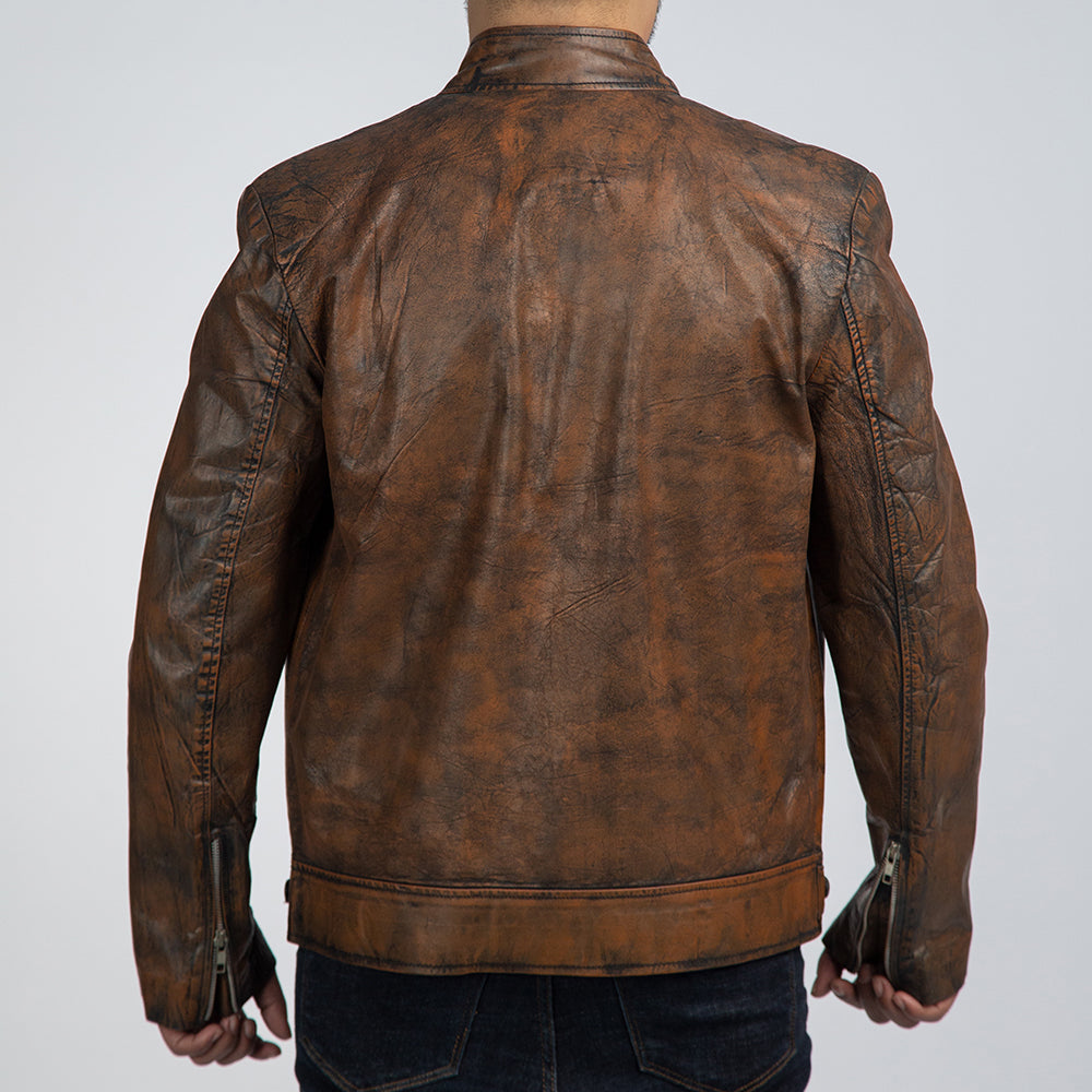Desert Ranger Brown Leather Jacket Back