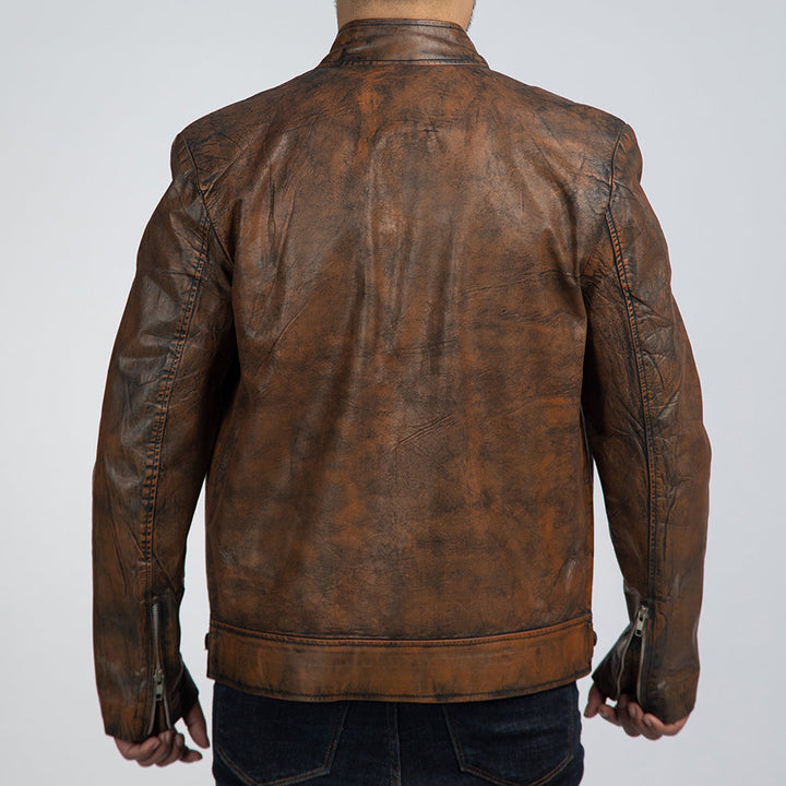 Desert Ranger Brown Leather Jacket Back