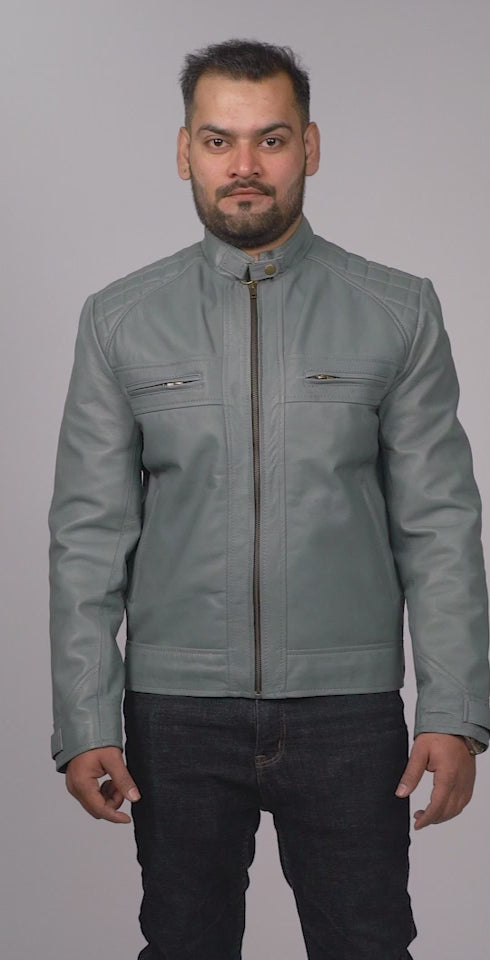 Starboy Grey Leather Biker Jacket Video